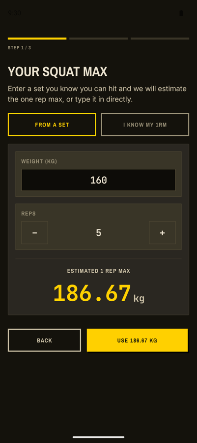 Griff Gym — Onboarding — trzy maksy zamieniane w sześciotygodniowy plan