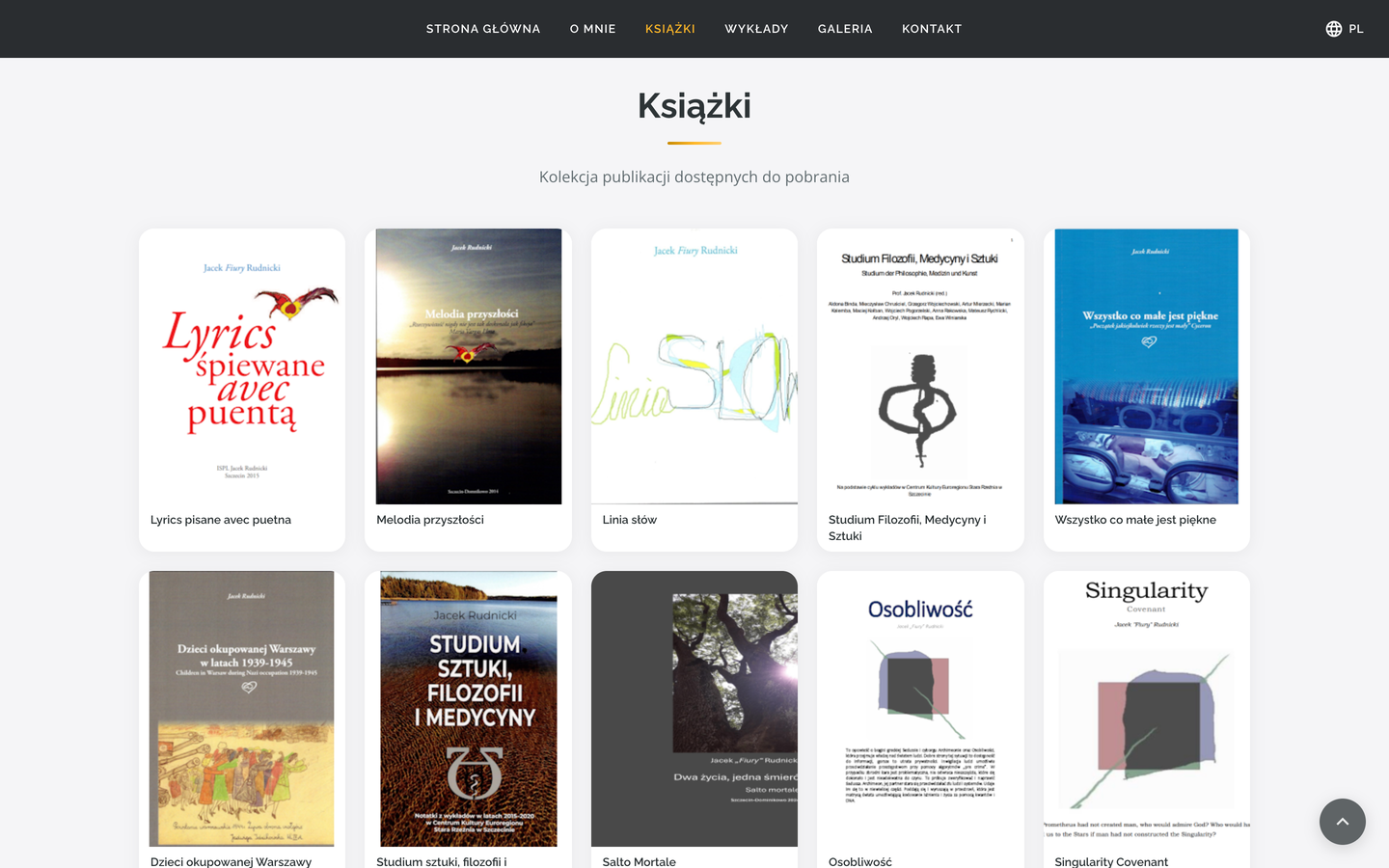 Jacek Rudnicki — CV & Creative Work — Books — fifteen publications with covers, one-click downloads