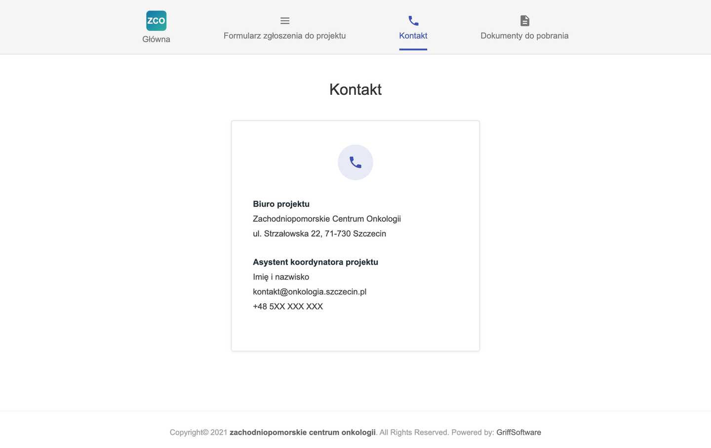 Oncology Rehabilitation — Contact — the project office and coordinator's assistant
